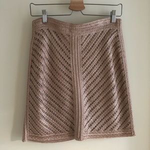 NWT, NEVER WORN Gold knit mini skirt
